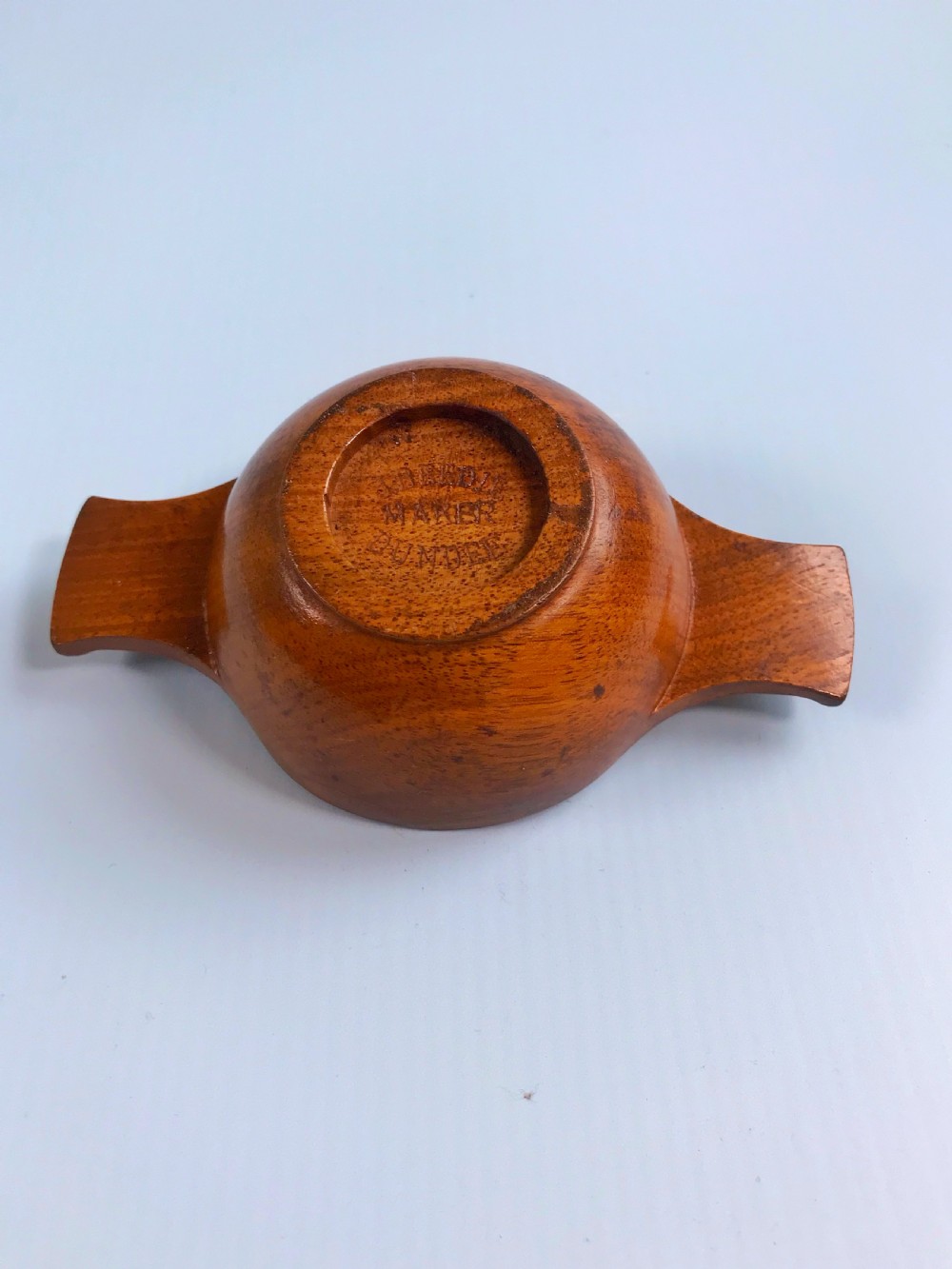 Antique Scottish Quaich - Makers name - treen View IV