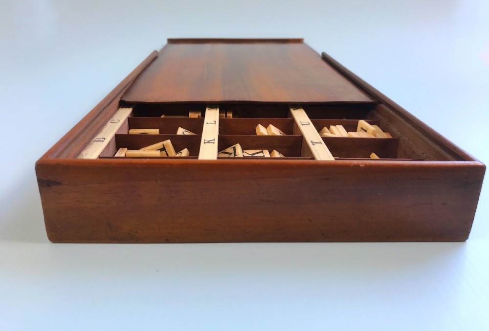 Antique Spelling & Alphabet Box - a fabulous educational toy View V