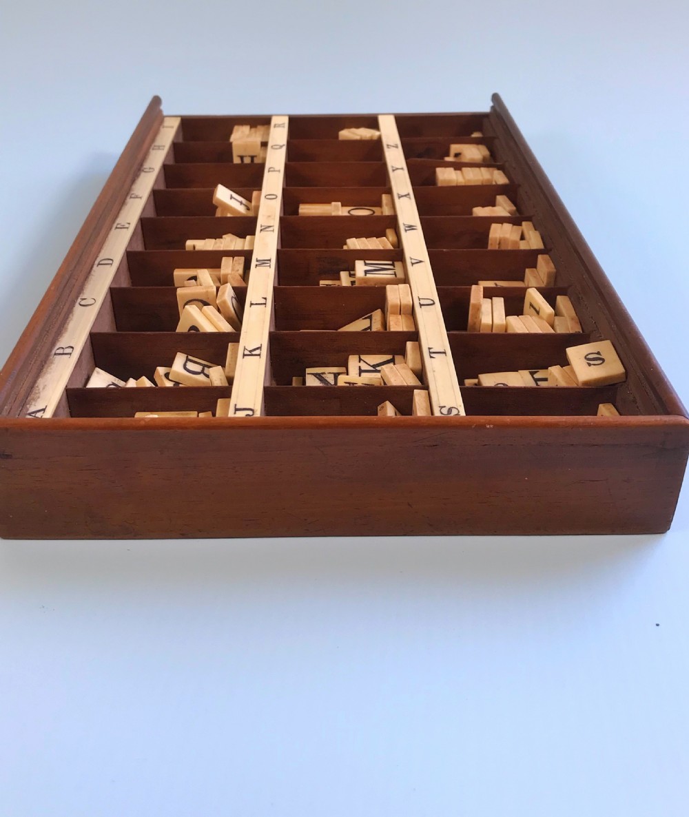 Antique Spelling & Alphabet Box - a fabulous educational toy View VII