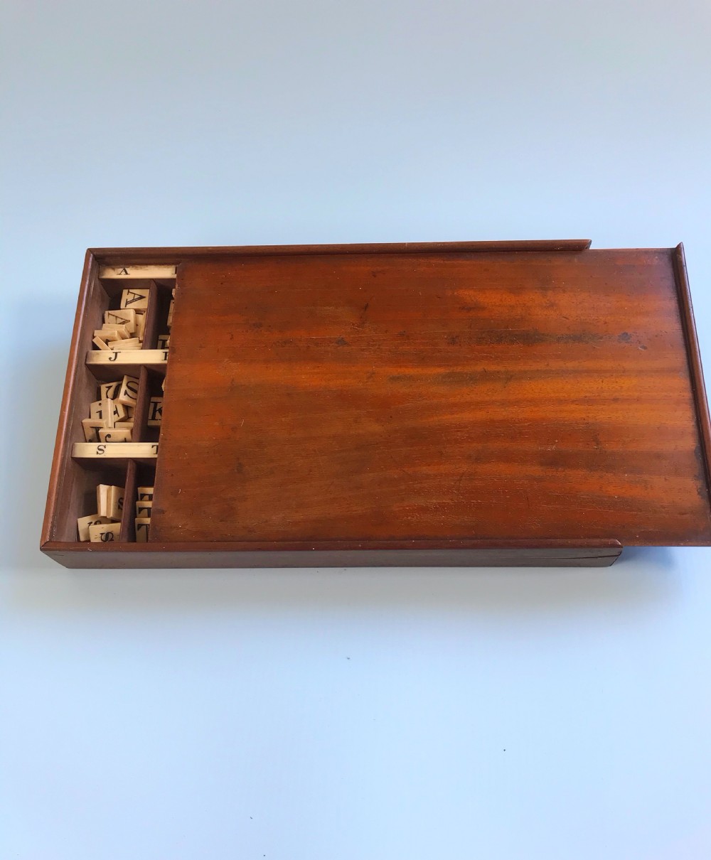 Antique Spelling & Alphabet Box - a fabulous educational toy View XI