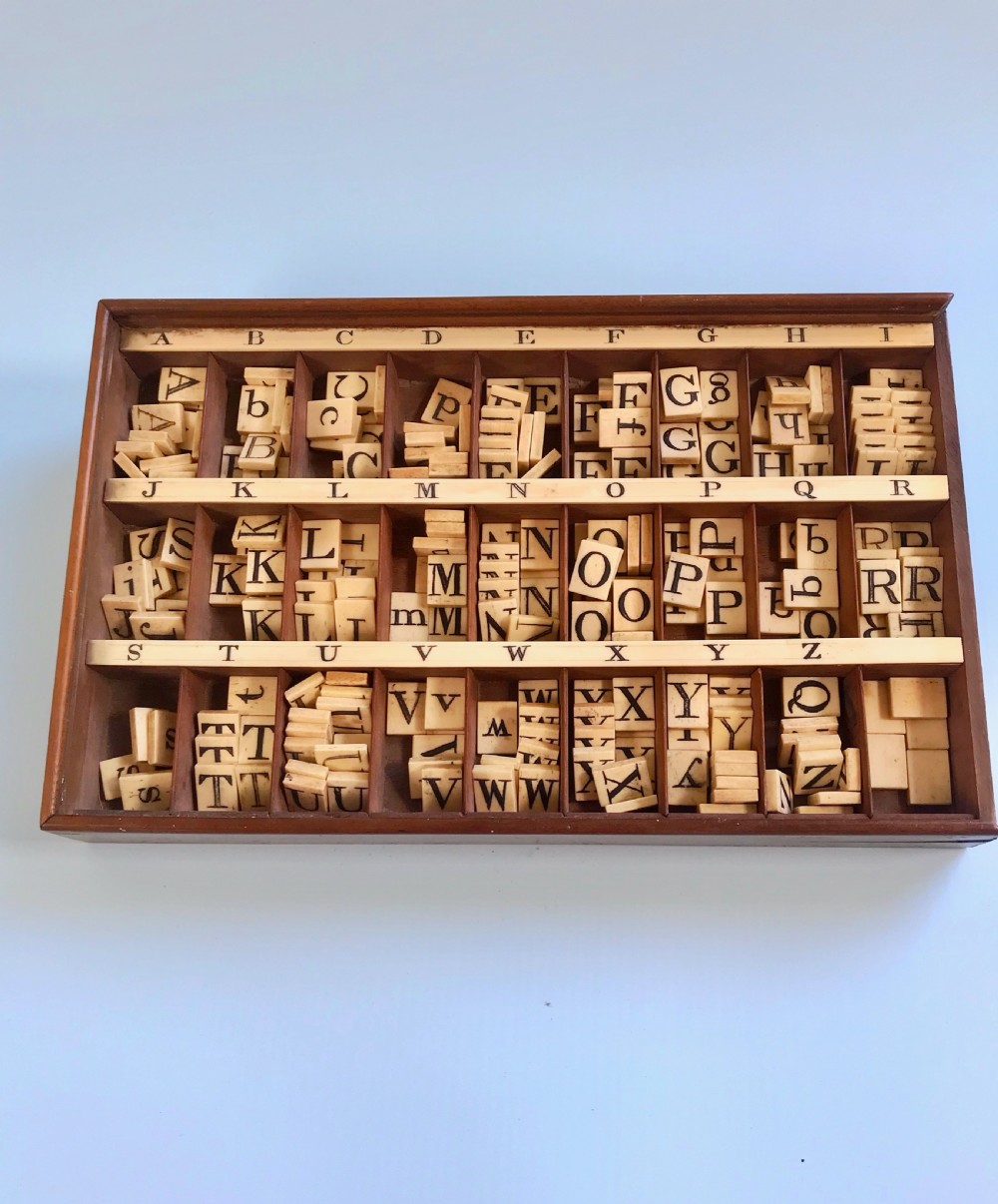 Antique Spelling & Alphabet Box - a fabulous educational toy View XII