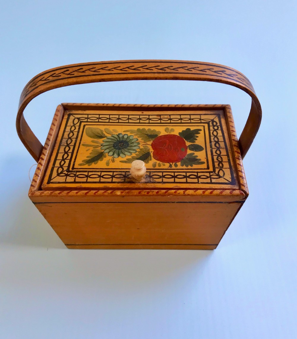 A Small Georgian Sewing Box - Tunbridge/ Brighton Ware