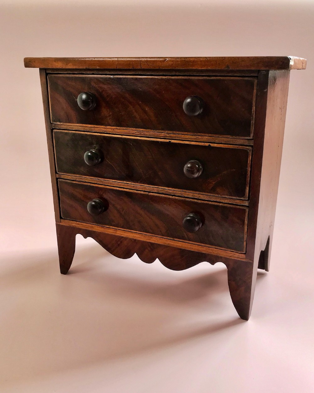 Antique Miniature Georgian Chest - apprentice piece View II