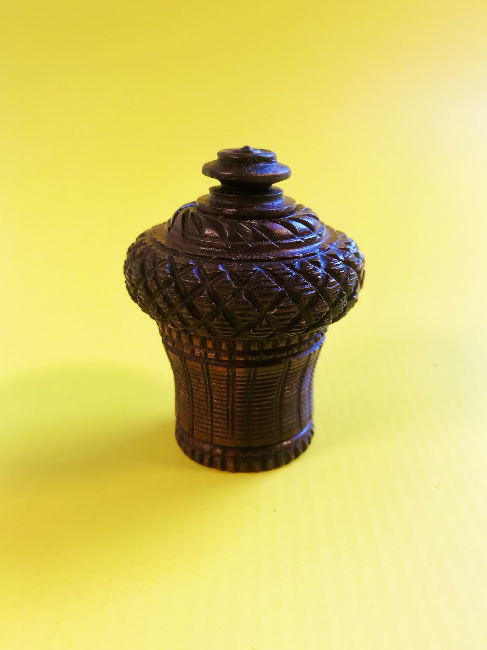 Antique Treen Nutmeg Grater - Bucket Shaped View III