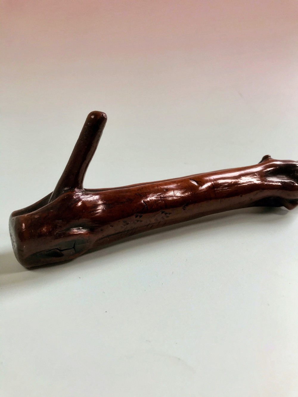 An Antique Yew Wood Swagger Stick - treen
