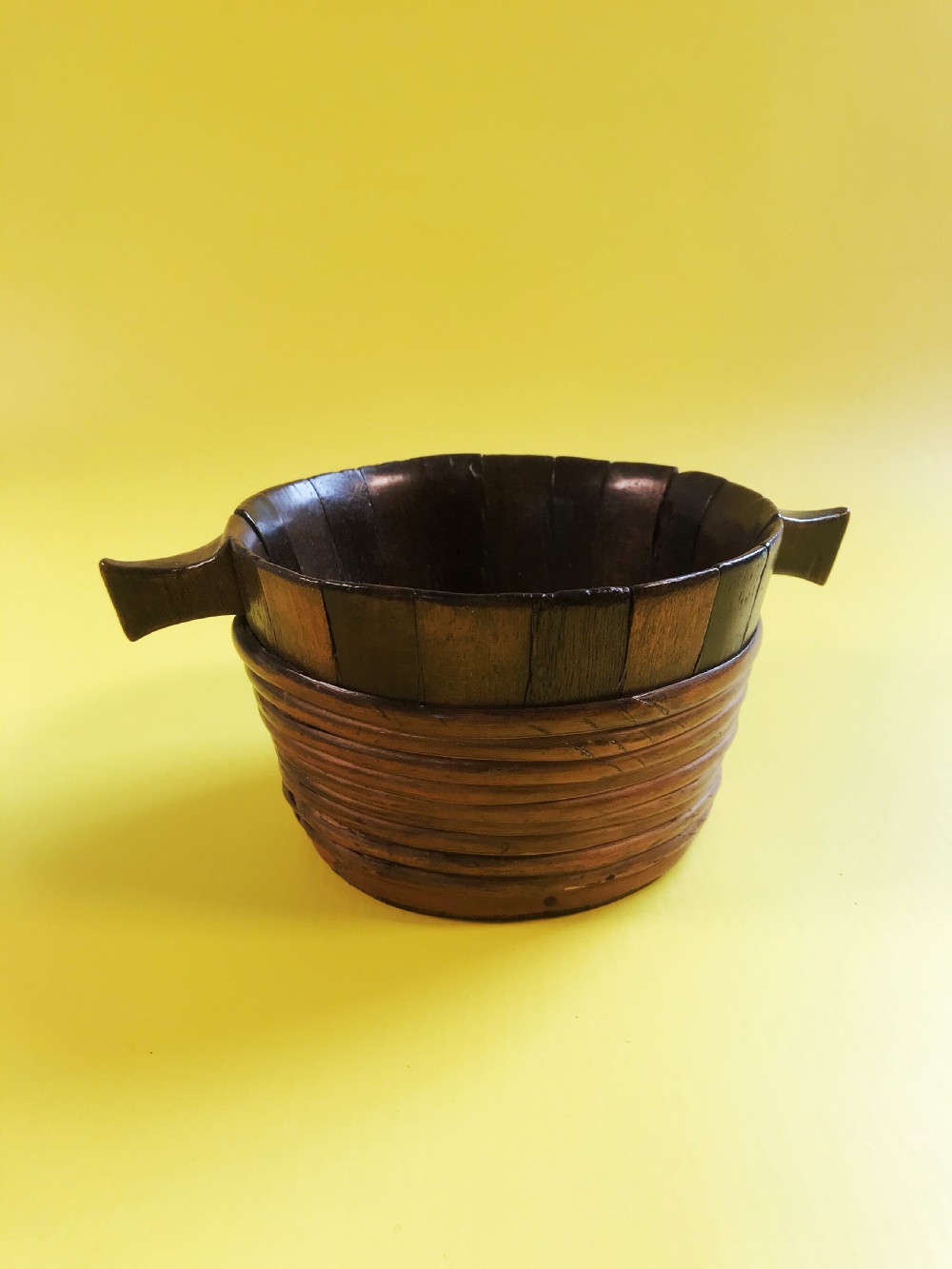 Antique Scottish Bicker - large size - treen
