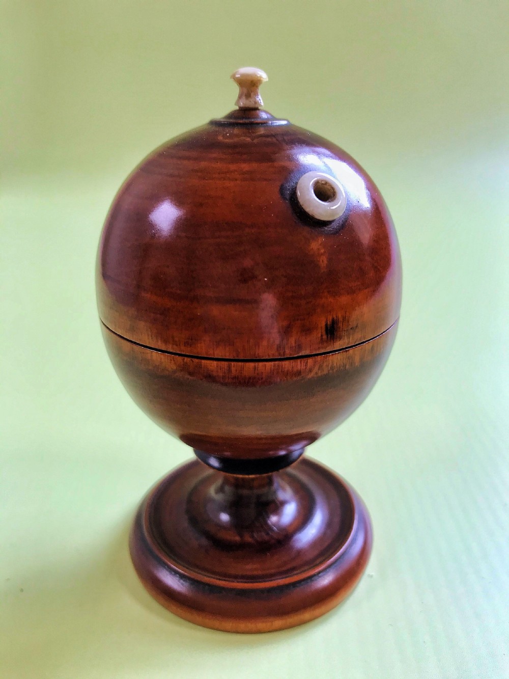 Antique Wool or Thread Holder - great colour- treen
 View III