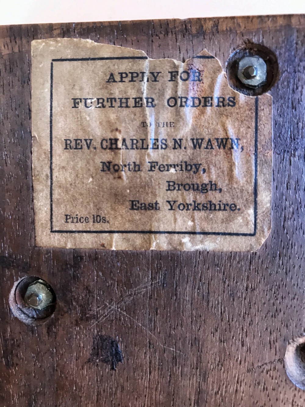 Antique Square Solitairte Board - old label View III