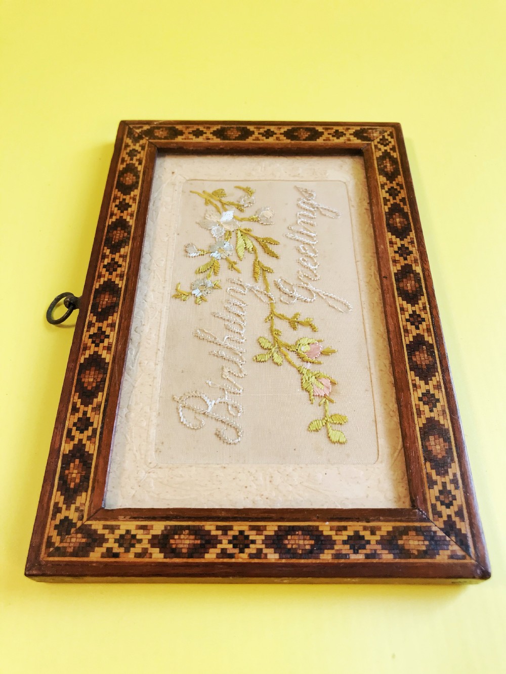 Antique Tunbridge Ware Photo or Picture Frame View III