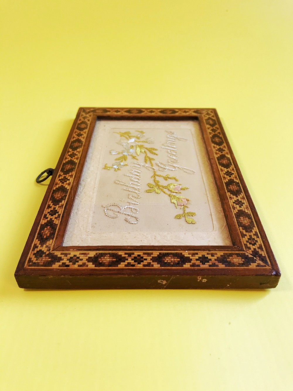 Antique Tunbridge Ware Photo or Picture Frame View IV