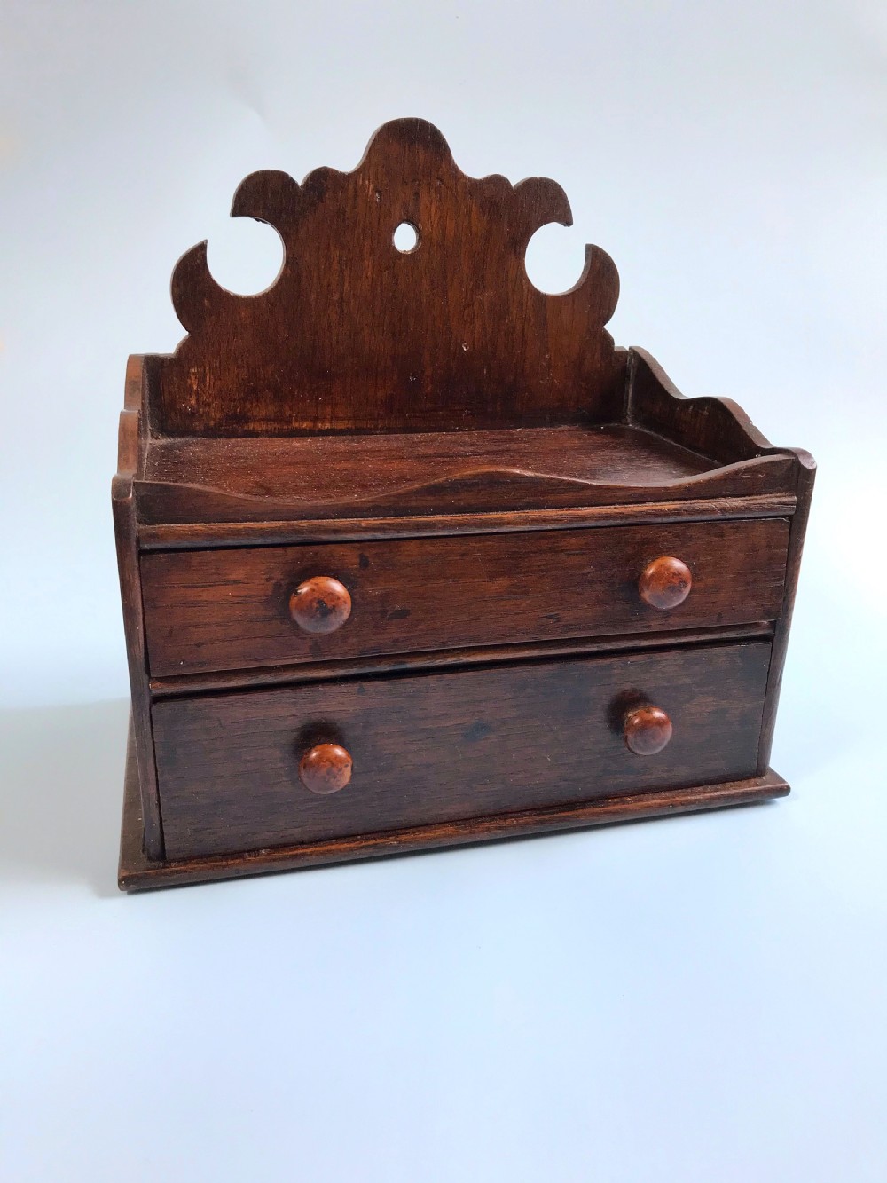Antique Oak Wall Hanging Box