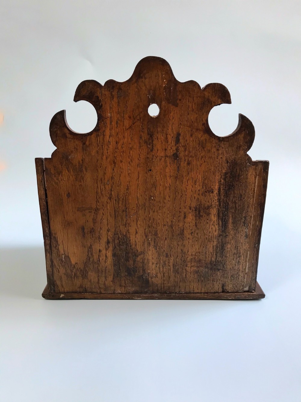 Antique Oak Wall Hanging Box View II