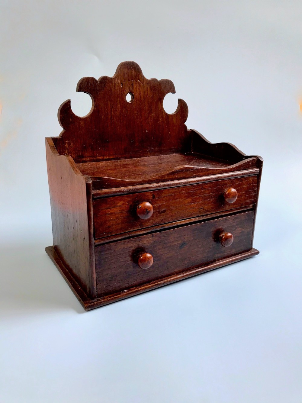 Antique Oak Wall Hanging Box View IV