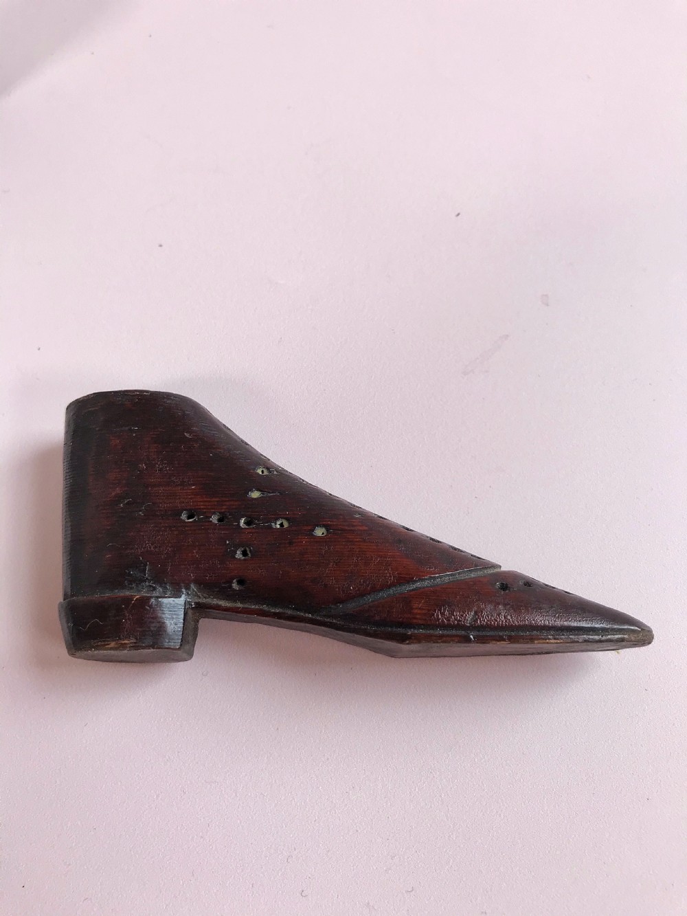 Antique Pair of Treen Shoes - love token/Folk Art View IV