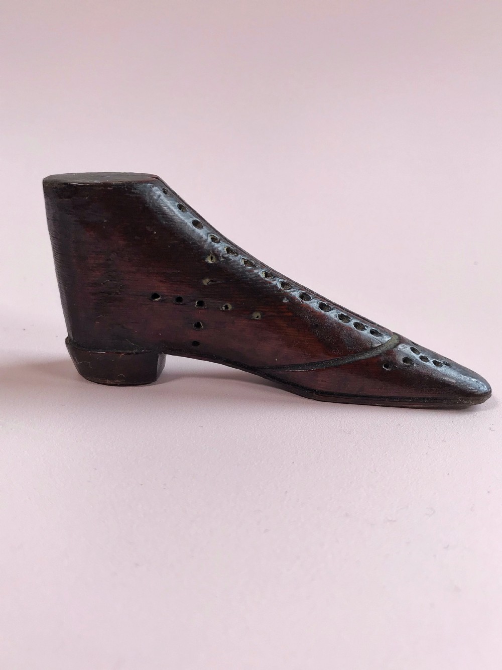 Antique Pair of Treen Shoes - love token/Folk Art View V