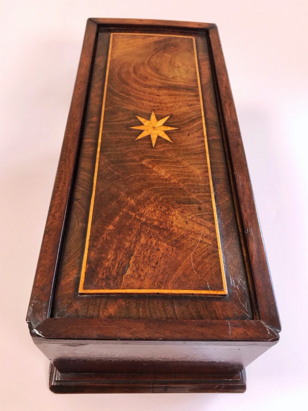 A Georgian Flame Mahogany Candle Box View IV