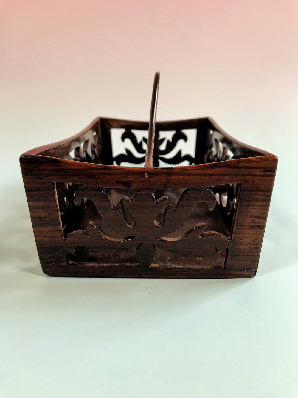 Antique Rosewood Desk Tidy View VI