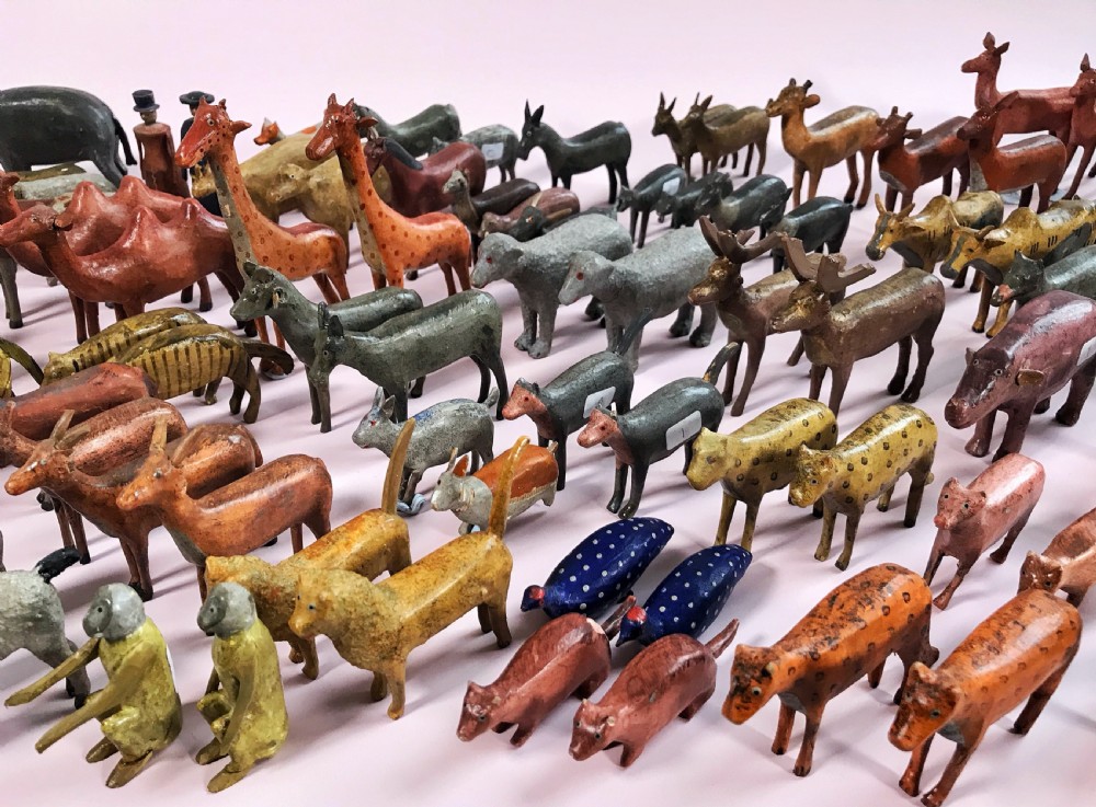 Antique German Noahs Ark -with  over 150 animals & Birds View II