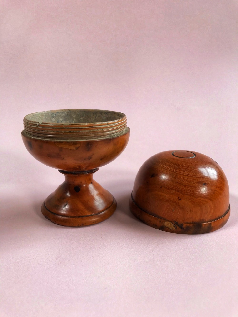 Antique Treen Pill Silverer View IV
