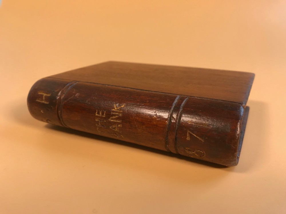 Antique money Box - Book Shaped dated 1871