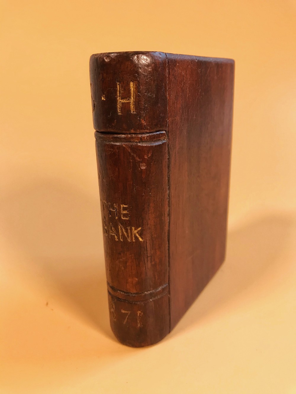 Antique money Box - Book Shaped dated 1871 View III