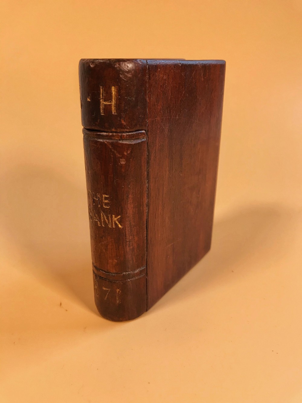 Antique money Box - Book Shaped dated 1871 View VII