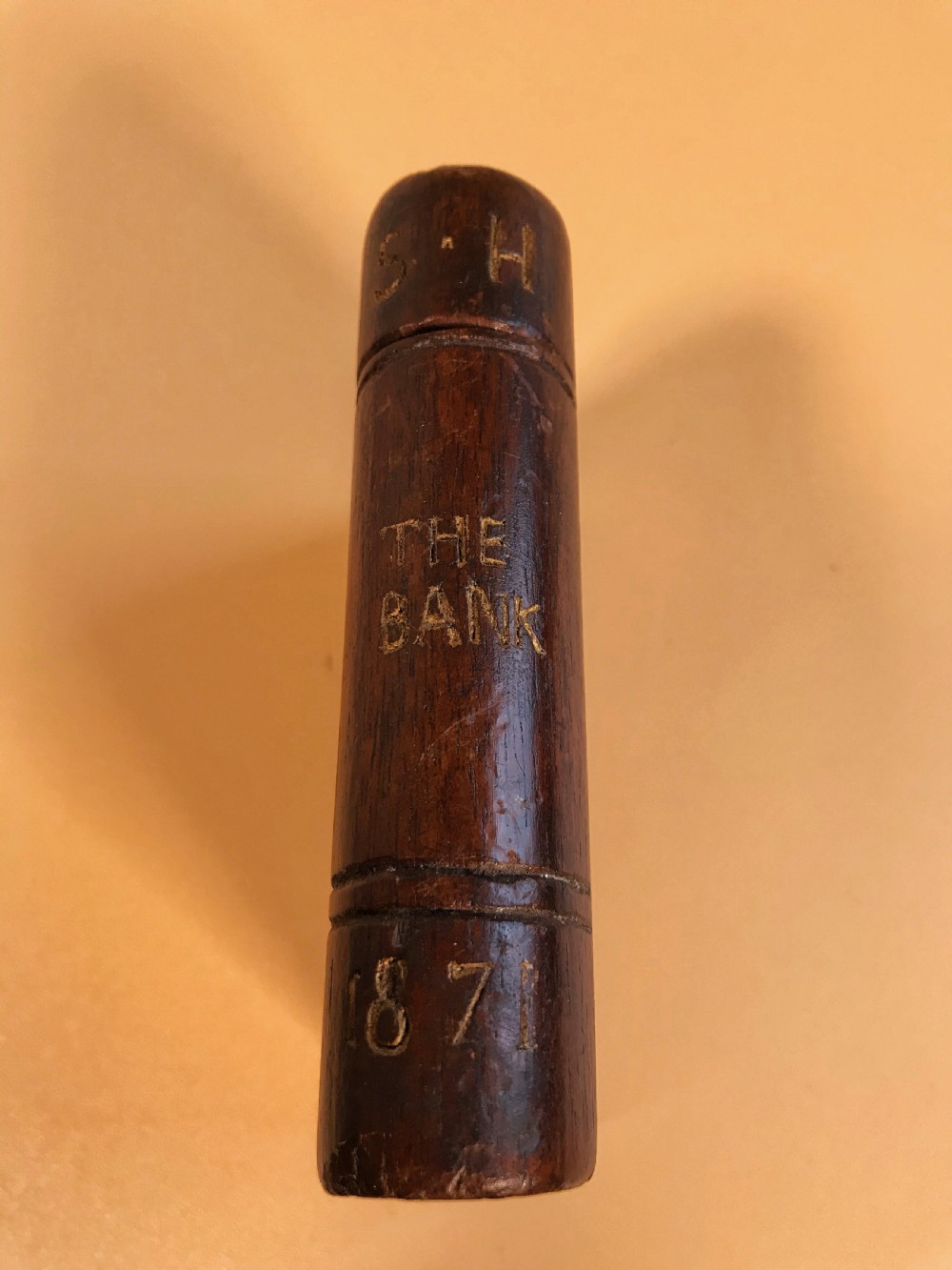 Antique money Box - Book Shaped dated 1871 View VIII