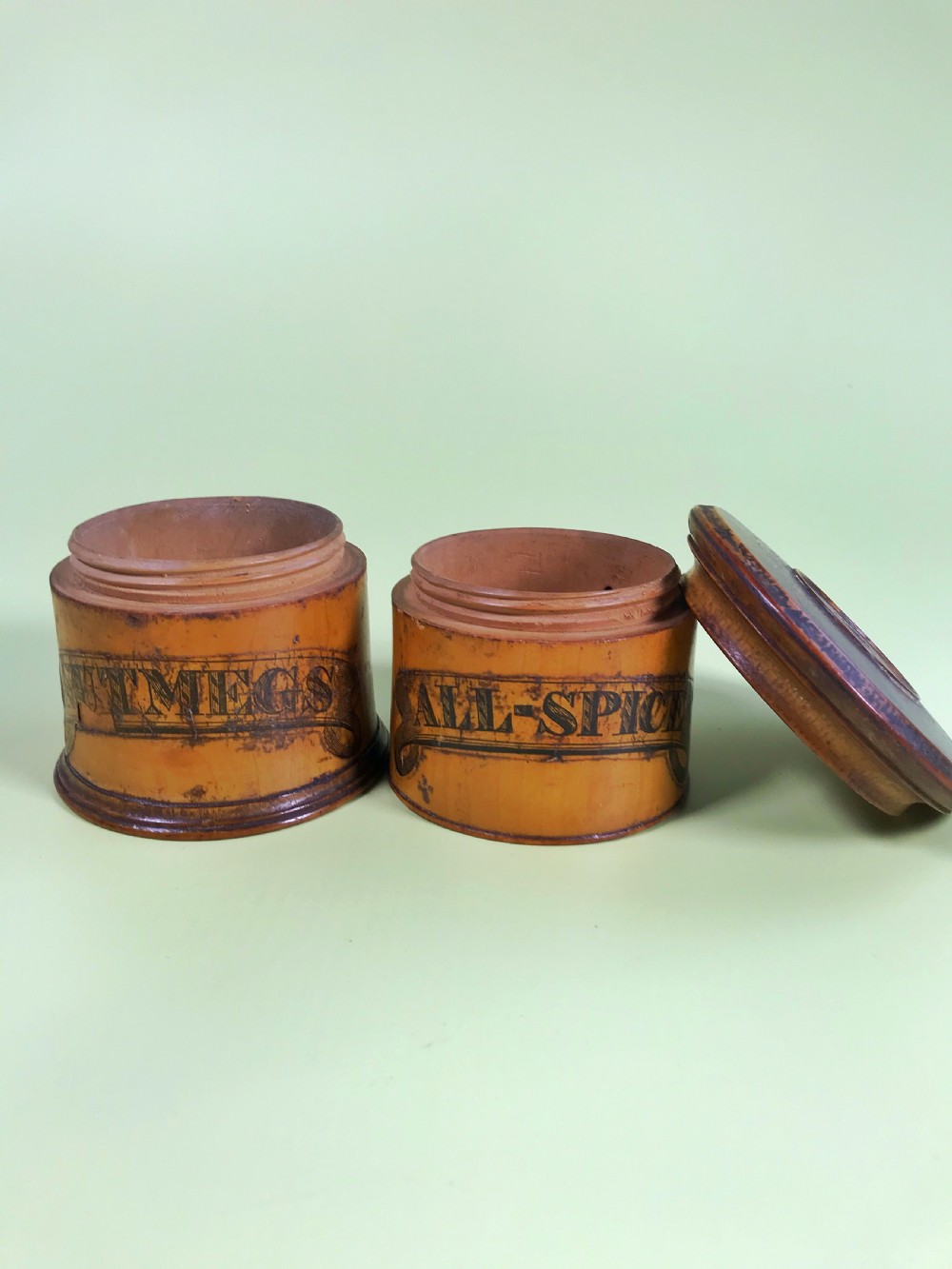 Antique Treen Spice Tower