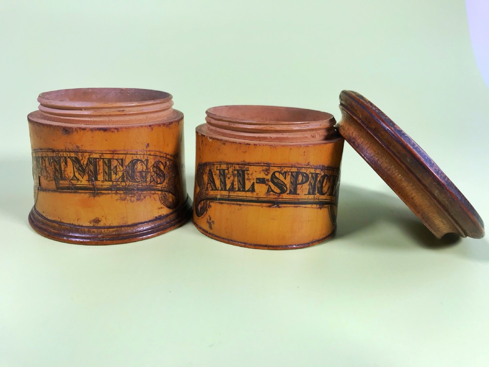 Antique Treen Spice Tower View III
