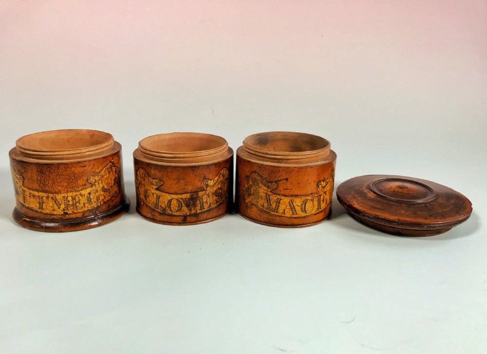 Antique Treen Three Tier Spice Tower View II