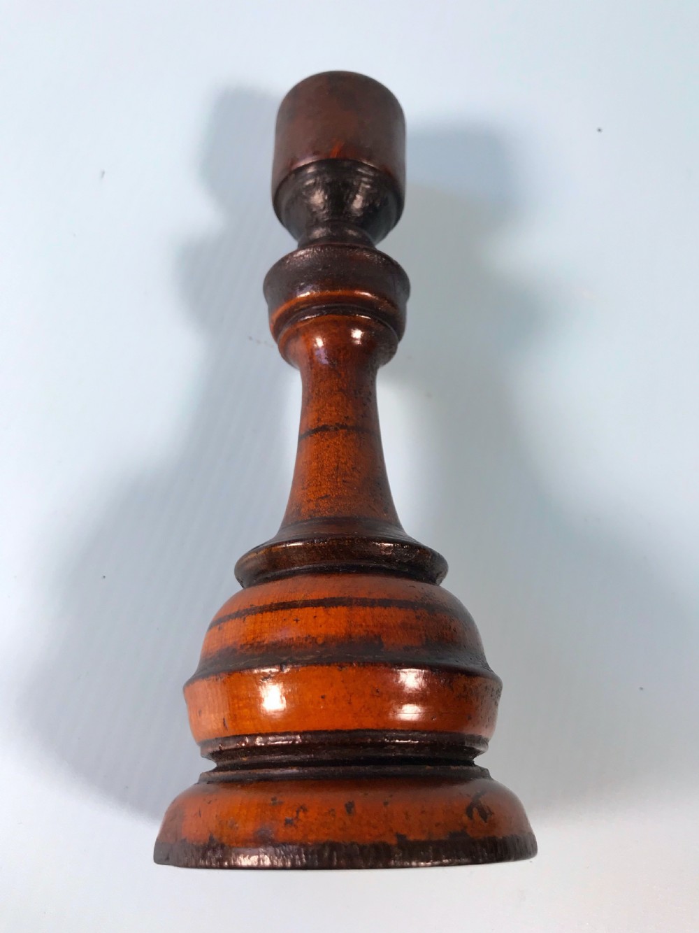Antique Georgian Fruitwood Candlestick View II