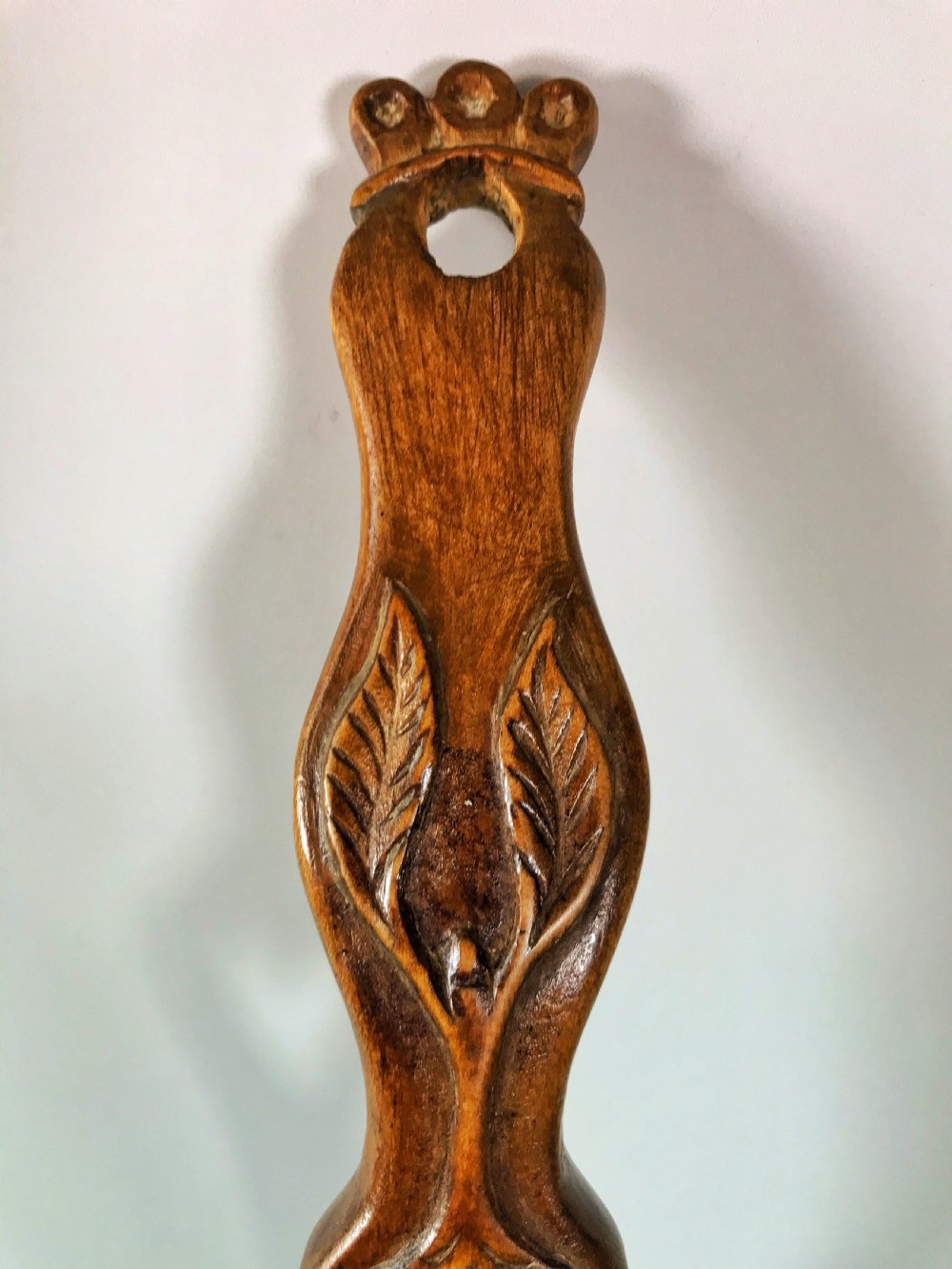 Antique Treen Ladle - Wedding/Love Token View III