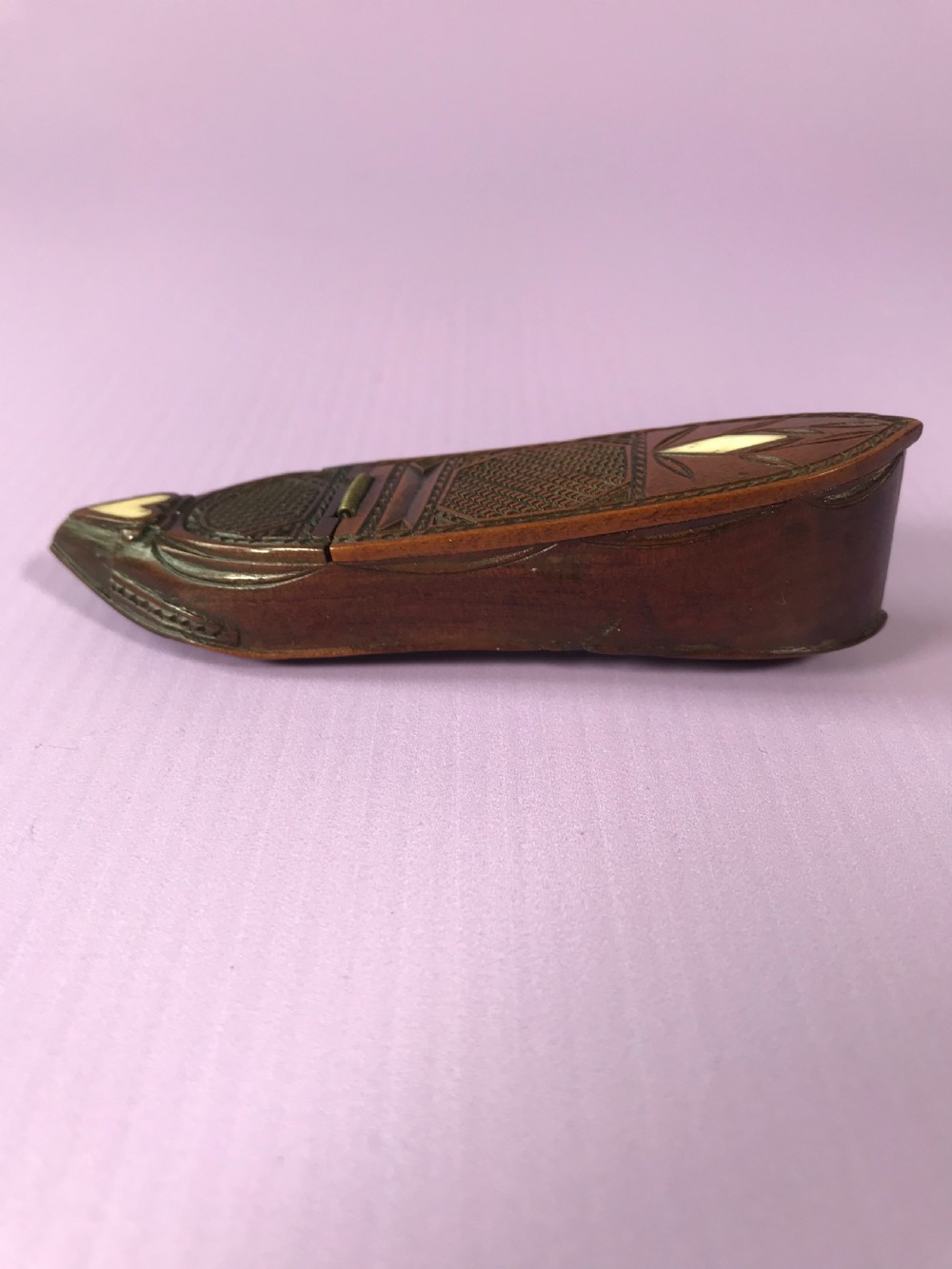 Antique Prisoner of War Snuff Shoe Box View IV
