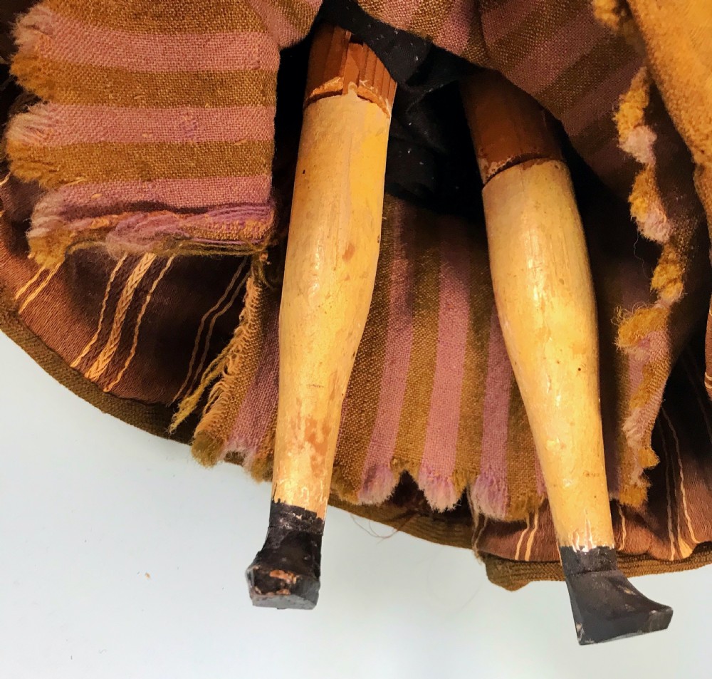 A Large Grodnertal Type Doll - in old clothes View VI