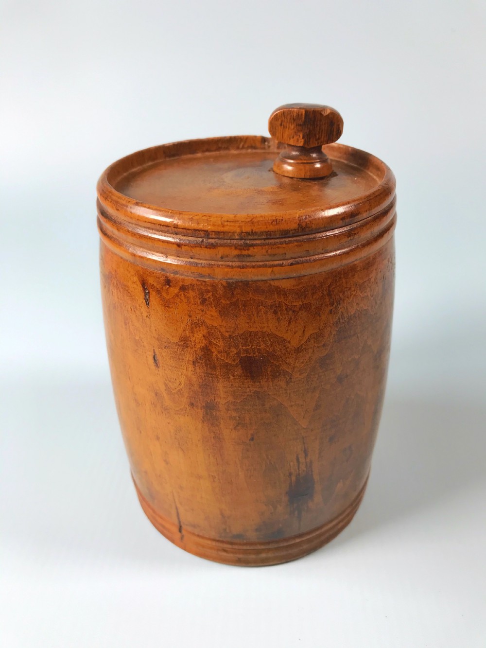 Antique Treen Storage Barrel