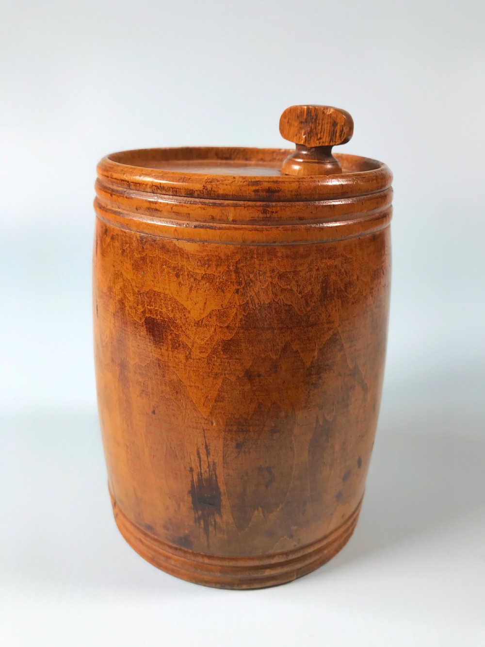 Antique Treen Storage Barrel View II