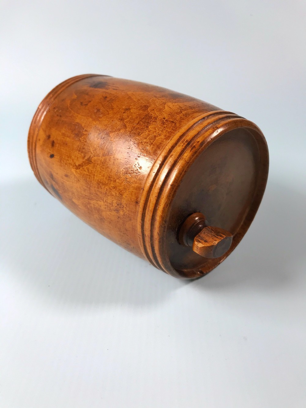Antique Treen Storage Barrel View IV