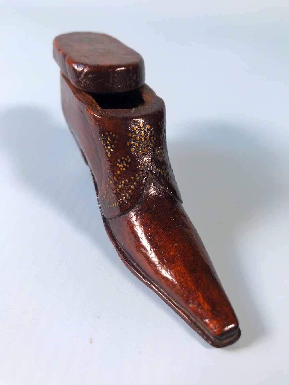 An Antique Snuff Shoe Box