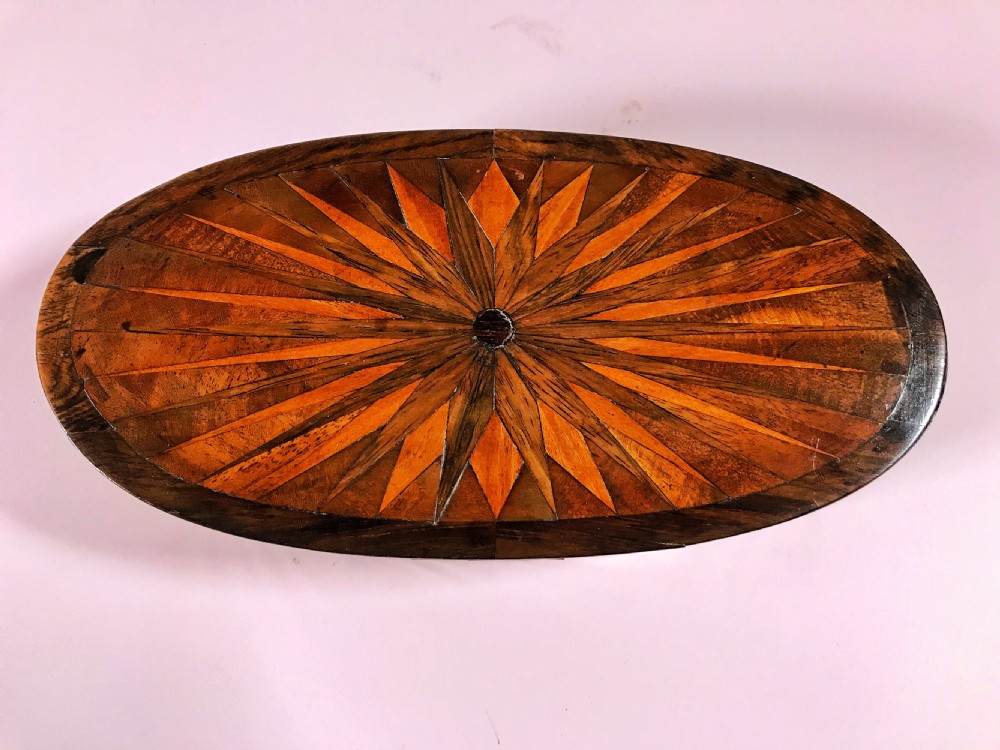 Antique Georgian Oval Inlaid Box View VII