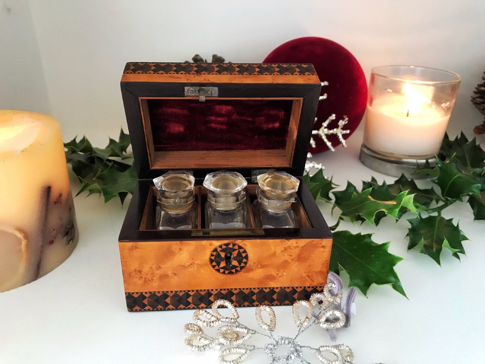Antique Tunbridge WAre Scent Box