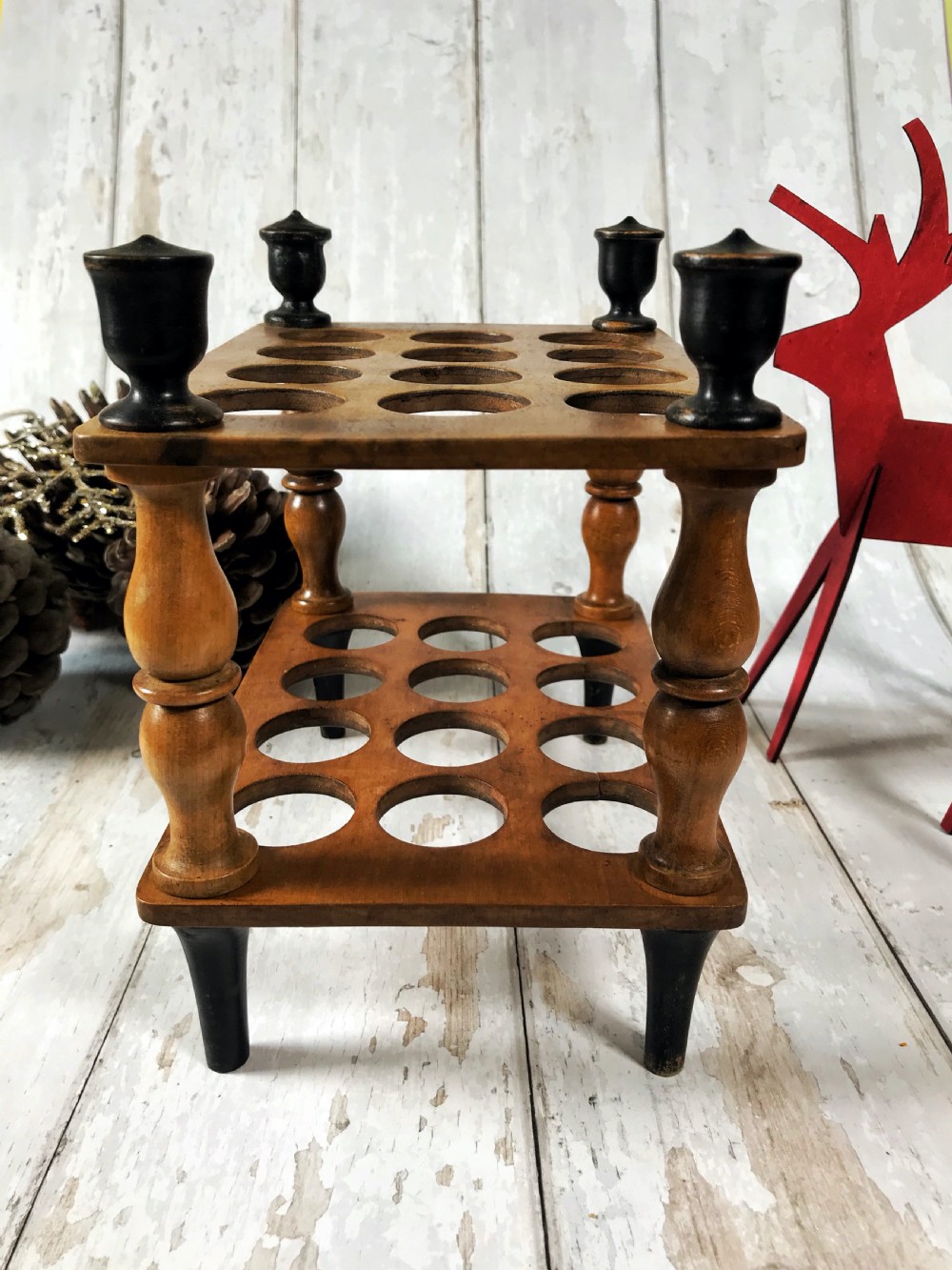 Antique Egg Rack - holds 24 eggs