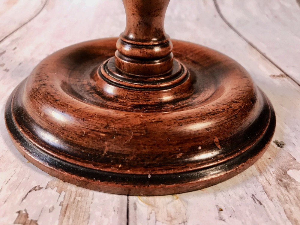 Antique Georgian Mahogany adjustable Candlestand View V