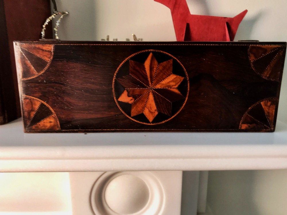 Antique Tunbridge Ware Glove Box View II
