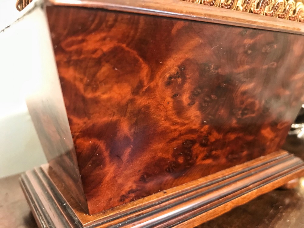 Antique Yew Wood Sewing/Pin Cushion Box View II