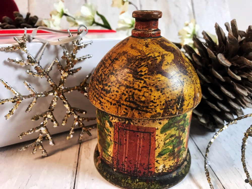 Antique Folk House Money BOX