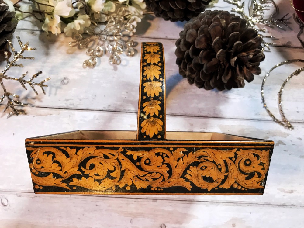 A Regency Pen Work Sewing Box  / Basket View II