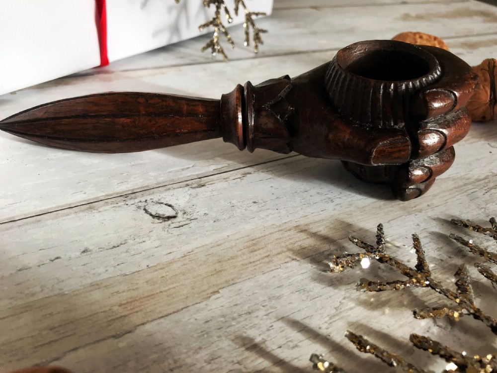 Antique Nutcracker with a Clenched Fist & Nut