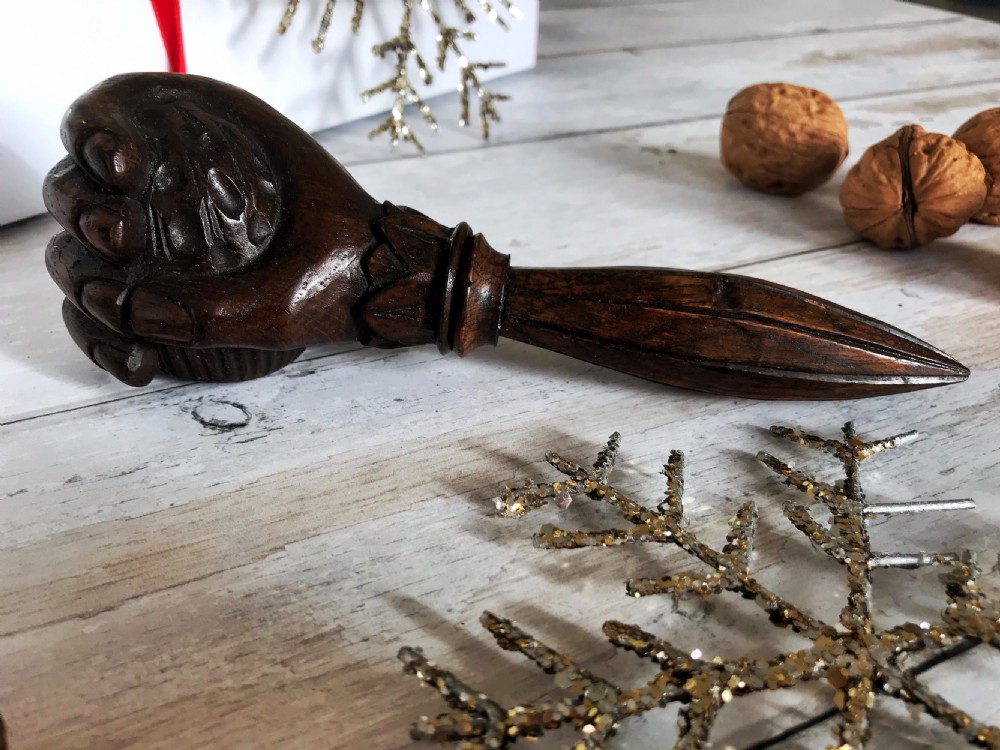 Antique Nutcracker with a Clenched Fist & Nut View II
