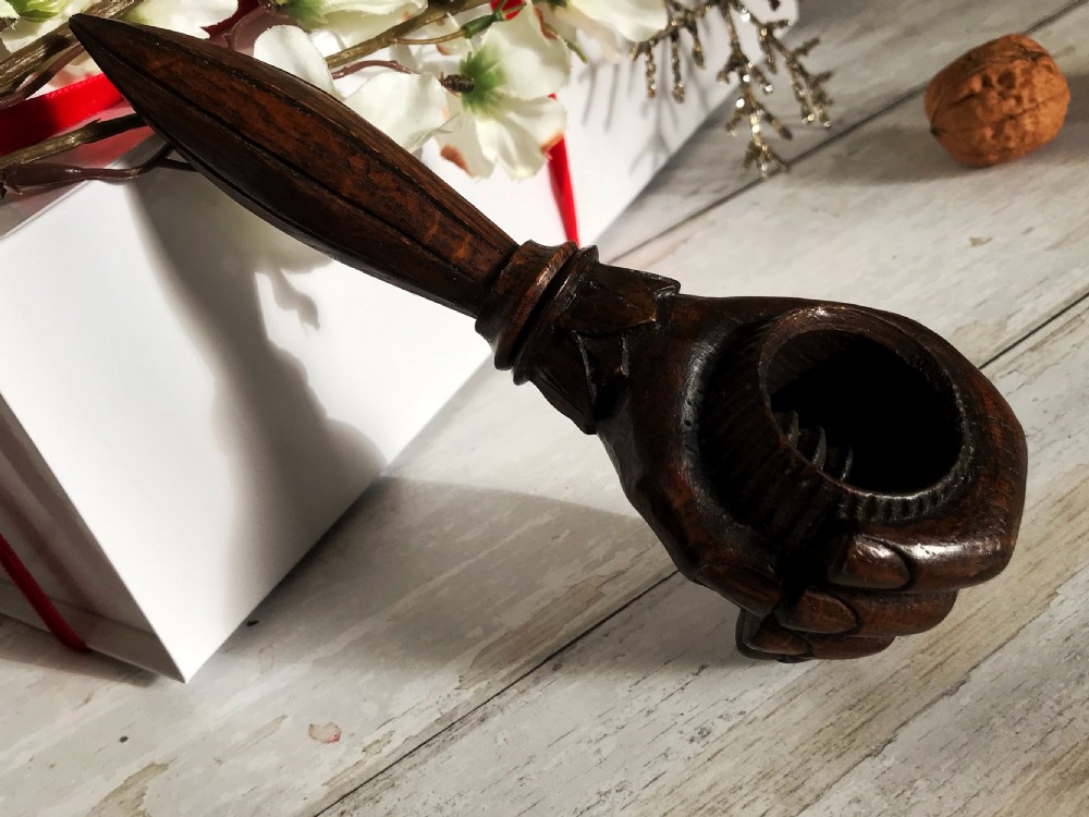 Antique Nutcracker with a Clenched Fist & Nut View III