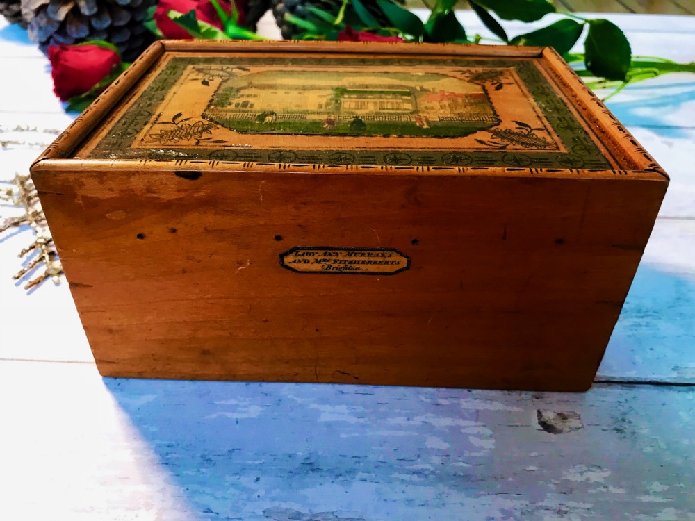 A Rare Sewing Box -Lady Ann Murrays and Mrs Fitzherberts label to the side View II